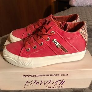 Blowfish Malibu Women's Melondrop Sneaker. Red.